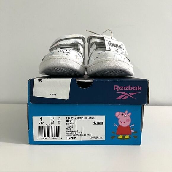 Reebok Little Girls Peppa Pig Royal Complete CLN 2 Stay-Put Casual Sneakers - Picture 5 of 10